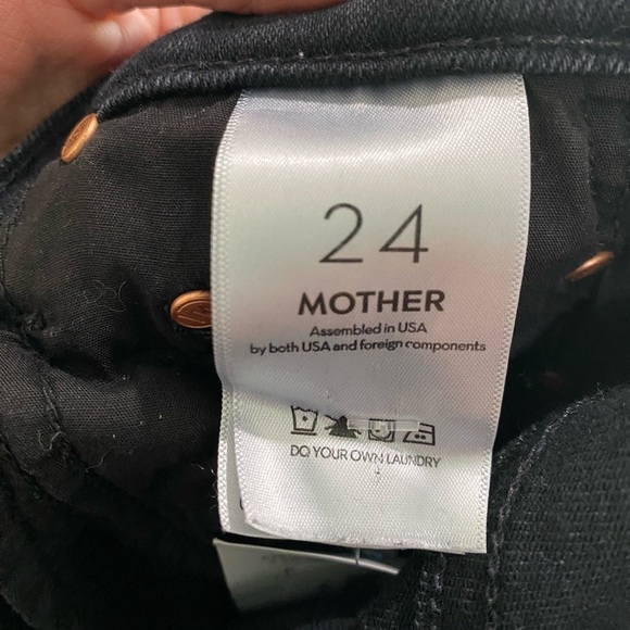 Mother The Weekender Fray Jeans In Deep End Dark Gray Wash Size 24 Flare - Picture 13 of 14